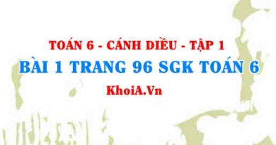 Bài 1 trang 96 SGK Toán 6 tập 1 Cánh Diều